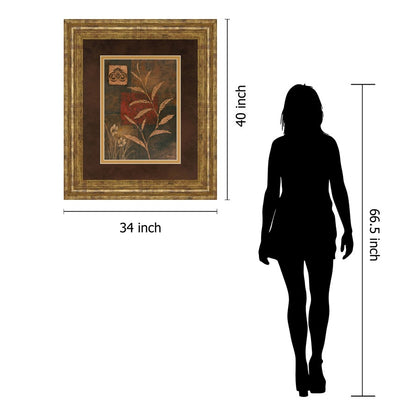 Classy Living Copper Rhythm II 34x40in Wall Art | Contemporary Mixed Media on Paper with Gilded Radiance Frame | Living Room & Office Decor | Model DM5202