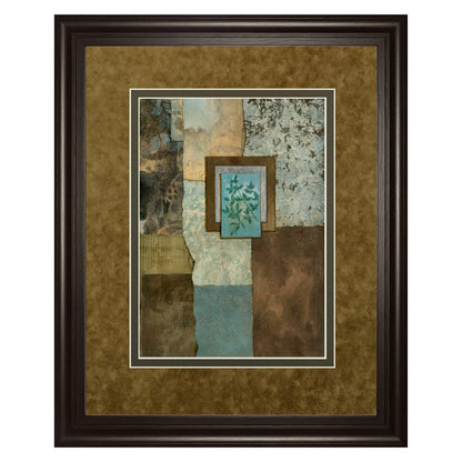 Classy Living Botanical Harmony Wall Art 34x40in | Contemporary Mixed Media on Paper with Dark Chocolate MDF Frame | Living Room & Office | Model DM5217