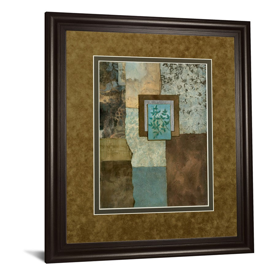 Classy Living Botanical Harmony Wall Art 34x40in | Contemporary Mixed Media on Paper with Dark Chocolate MDF Frame | Living Room & Office | Model DM5217