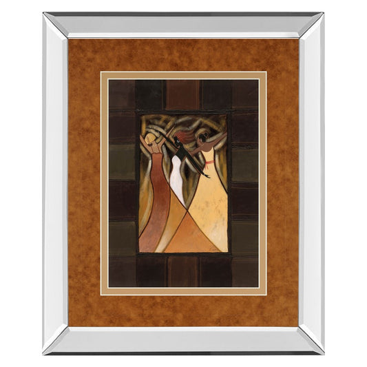 Classy Living Elegant Dance Wall Art 34x40in | Contemporary Mirrored Frame Mixed Media | Living Room Office & Hallway Decor | 3 x 34 x 40 | Model DM5222MF