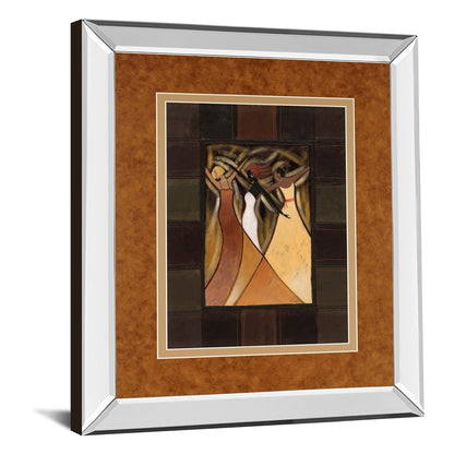 Classy Living Elegant Dance Wall Art 34x40in | Contemporary Mirrored Frame Mixed Media | Living Room Office & Hallway Decor | 3 x 34 x 40 | Model DM5222MF