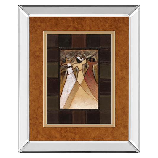 Classy Living Divine Grace I 40in H Mirrored Wall Art | Contemporary Figurative Paper Art with Mirrored Frame | Living Room, Office & Den | Model DM5223MF