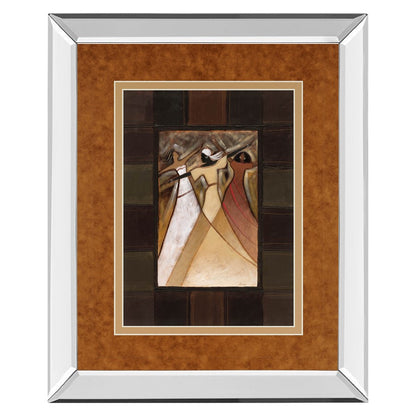 Classy Living Divine Grace I 40in H Mirrored Wall Art | Contemporary Figurative Paper Art with Mirrored Frame | Living Room, Office & Den | Model DM5223MF