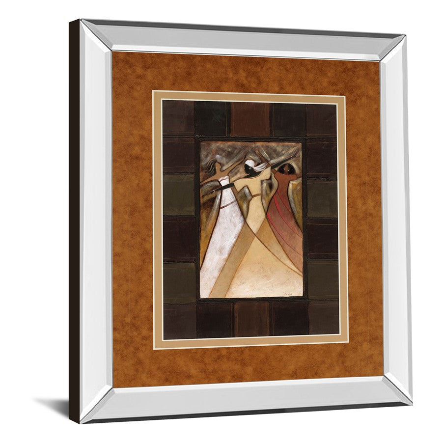 Classy Living Divine Grace I 40in H Mirrored Wall Art | Contemporary Figurative Paper Art with Mirrored Frame | Living Room, Office & Den | Model DM5223MF