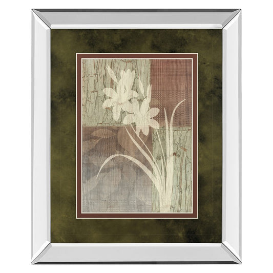Classy Living Lily Silhouette Wall Art 34x40in | Contemporary Mirrored Frame & Botanical Print | Living Room & Bedroom Decor | 3 x 34 x | Model DM5224MF