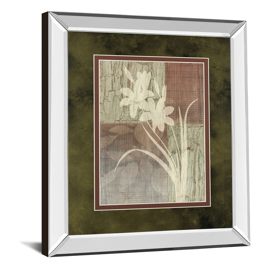 Classy Living Lily Silhouette Wall Art 34x40in | Contemporary Mirrored Frame & Botanical Print | Living Room & Bedroom Decor | 3 x 34 x | Model DM5224MF