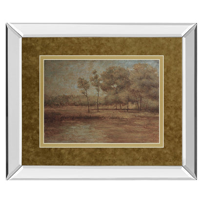 Classy Living Woodland Solitude 40x34in Wall Art | Contemporary Mirrored Frame Landscape | Living Room & Office Decor | 40 x 34 x 3 in | Model DM5227MF