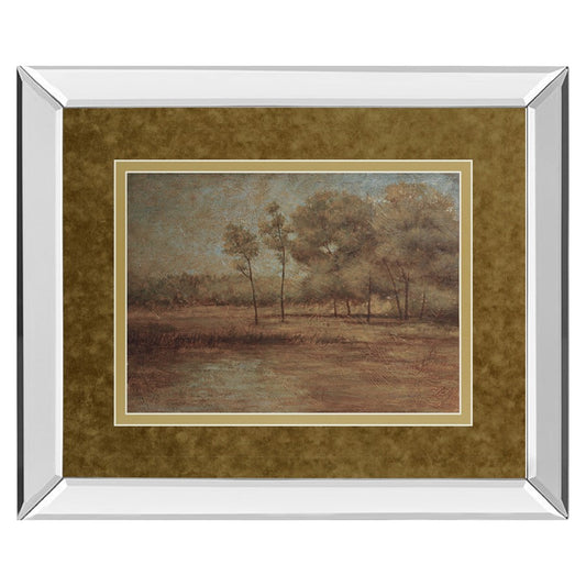 Classy Living Woodland Solitude 40x34in Wall Art | Contemporary Mirrored Frame Landscape | Living Room & Office Decor | 40 x 34 x 3 in | Model DM5227MF