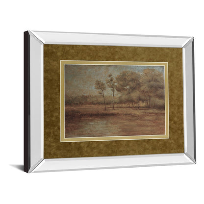 Classy Living Woodland Solitude 40x34in Wall Art | Contemporary Mirrored Frame Landscape | Living Room & Office Decor | 40 x 34 x 3 in | Model DM5227MF