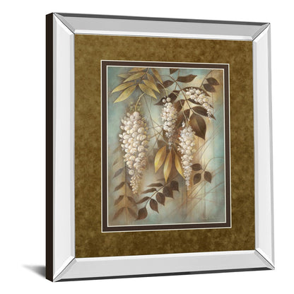 Classy Living Wisteria Elegance 34x40in Wall Art | Transitional Botanical Print with Mirrored Frame | Living Room & Bedroom Decor | 34 x | Model DM5229MF