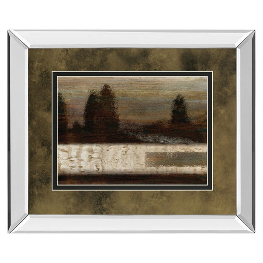 Classy Living Quiet Forest 40x34in Wall Art | Contemporary Mirrored Frame Abstract Woodland | Living Room & Office Decor | 40 x 34 x 3 in | Model DM5236MF