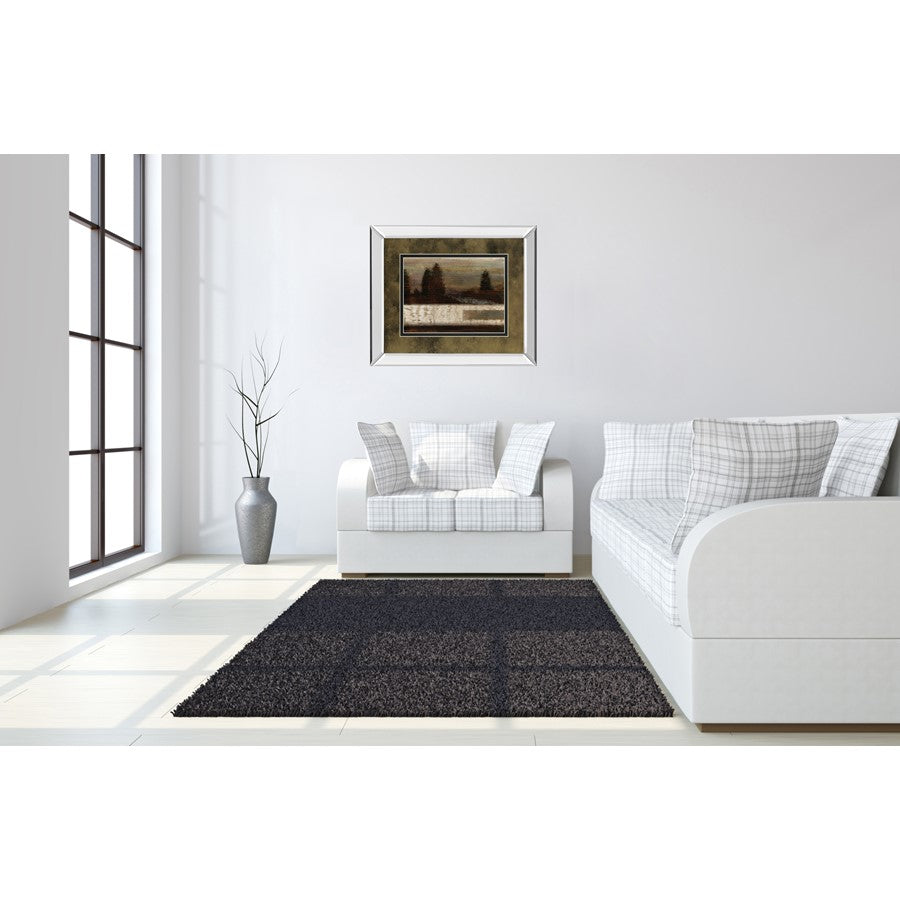 Classy Living Quiet Forest 40x34in Wall Art | Contemporary Mirrored Frame Abstract Woodland | Living Room & Office Decor | 40 x 34 x 3 in | Model DM5236MF