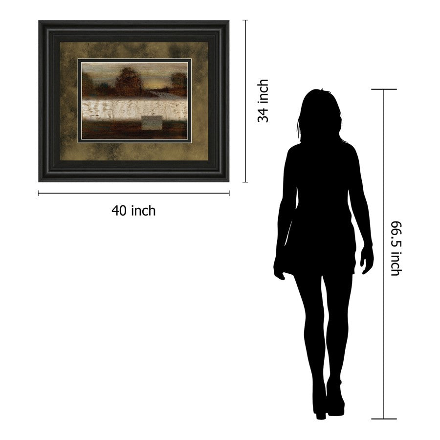 Classy Living Secluded Forest 40x34in Wall Art | Contemporary Mixed Media Paper on MDF Frame | Living Room & Office Decor | 1 x 40 x 34 in | Model DM5237