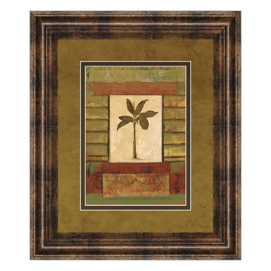 Classy Living Classic Palm II 34x40 Wall Art | Transitional Dark Chocolate Frame and Multicolor Botanical Print | Living Room & Office | Model DM5241