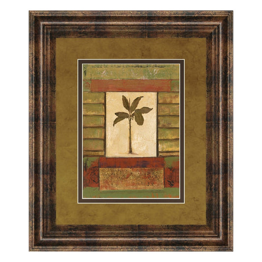 Classy Living Classic Palm II 34x40 Wall Art | Transitional Dark Chocolate Frame and Multicolor Botanical Print | Living Room & Office | Model DM5241