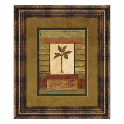 Classy Living Classic Palm II 34x40 Wall Art | Transitional Dark Chocolate Frame and Multicolor Botanical Print | Living Room & Office | Model DM5241