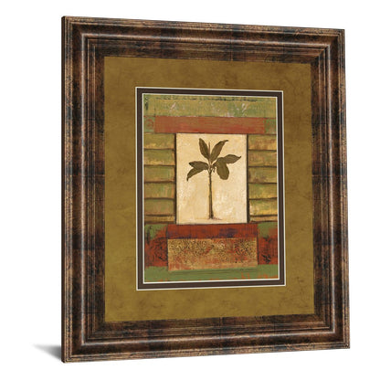 Classy Living Classic Palm II 34x40 Wall Art | Transitional Dark Chocolate Frame and Multicolor Botanical Print | Living Room & Office | Model DM5241