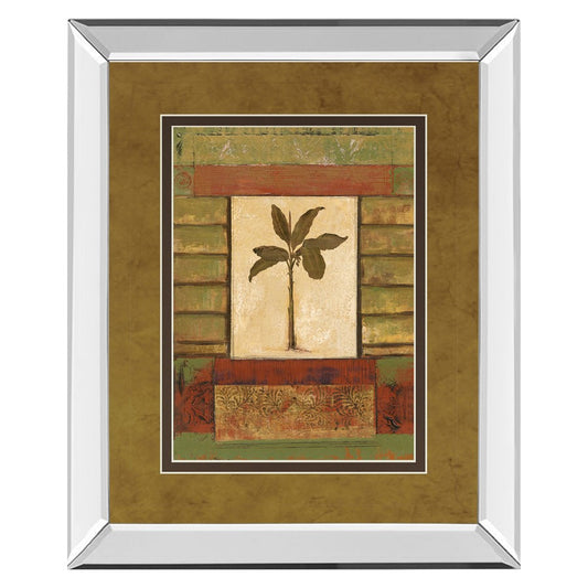 Classy Living Classic Palm II 34x40in Wall Art | Transitional Mirrored Frame and Multicolor Paper Print | Living Room & Office Decor | 34 | Model DM5241MF
