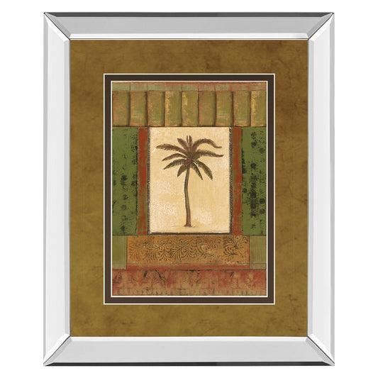 Classy Living Tranquil Palm 34x40in Wall Art | Transitional Mirrored Frame | Living Room, Bedroom & Office Decor | 40 in H | Model DM5242MF