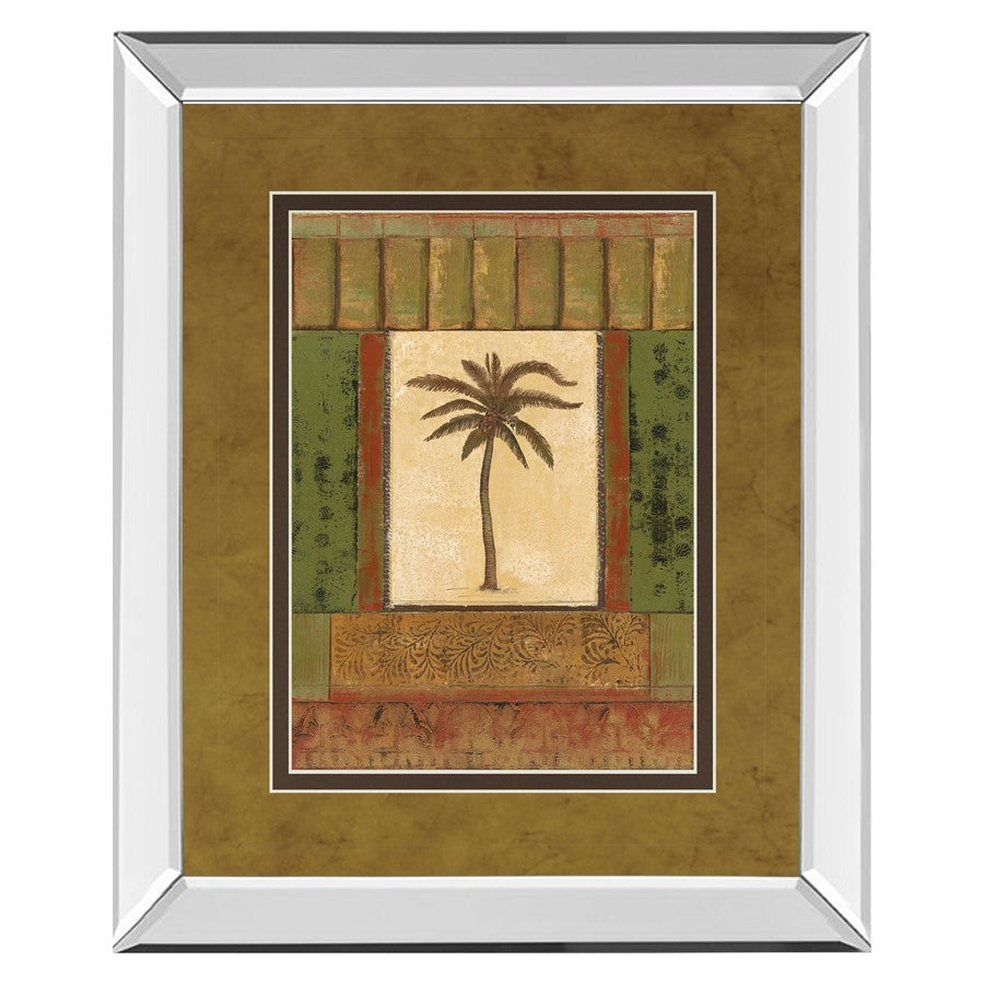 Classy Living Tranquil Palm 34x40in Wall Art | Transitional Mirrored Frame | Living Room, Bedroom & Office Decor | 40 in H | Model DM5242MF