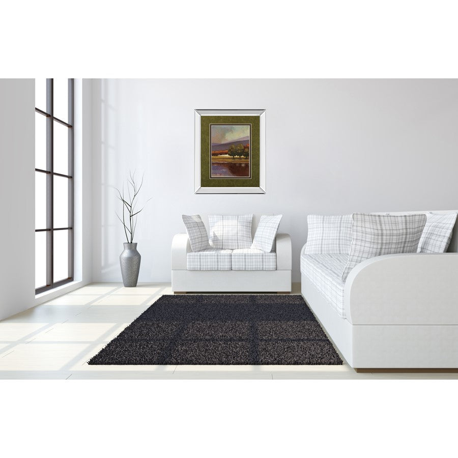Classy Living Tranquil Lake View Wall Art 34x40in | Transitional Mirrored Frame | Living Room, Bedroom & Office Decor | 3 x 34 x 40 in | Model DM5251MF