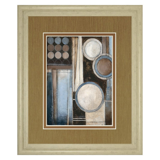 Classy Living Blue Notes II 34x40in Wall Art | Contemporary Abstract on Paper in Ivory Bliss MDF Frame | Living Room & Office Decor | 1 x | Model DM5255