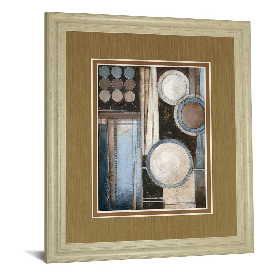 Classy Living Blue Notes II 34x40in Wall Art | Contemporary Abstract on Paper in Ivory Bliss MDF Frame | Living Room & Office Decor | 1 x | Model DM5255