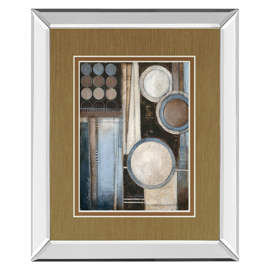 Classy Living Blue Notes II 34x40in Wall Art | Contemporary Mixed Media on Mirrored Frame | Living Room & Office Decor | 34 x 40 x 3 in | Model DM5255MF