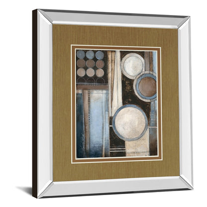 Classy Living Blue Notes II 34x40in Wall Art | Contemporary Mixed Media on Mirrored Frame | Living Room & Office Decor | 34 x 40 x 3 in | Model DM5255MF