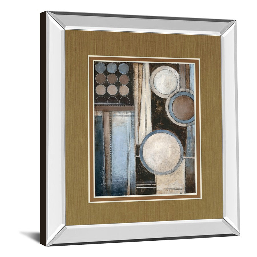 Classy Living Blue Notes II 34x40in Wall Art | Contemporary Mixed Media on Mirrored Frame | Living Room & Office Decor | 34 x 40 x 3 in | Model DM5255MF