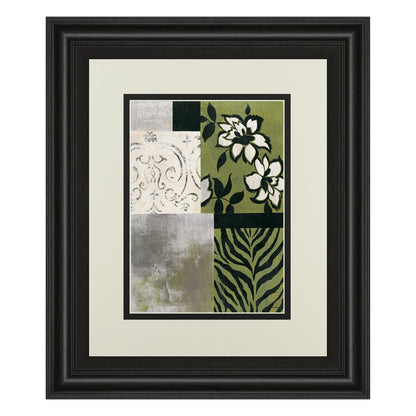 Classy Living Patterned Botanicals 34x40in Wall Art | Contemporary Midnight Aura Frame | Living Room, Bedroom & Office Decor | 34 x 40 x 1 | Model DM5257