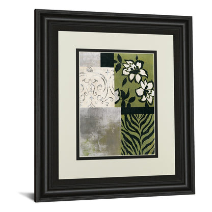 Classy Living Patterned Botanicals 34x40in Wall Art | Contemporary Midnight Aura Frame | Living Room, Bedroom & Office Decor | 34 x 40 x 1 | Model DM5257