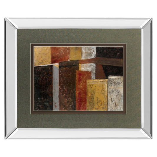 Classy Living Urban Layers 40x34in Wall Art | Contemporary Mirrored Frame with Double Mat | Living Room & Office Decor | 40 x 34 x 3 in | Model DM5271MF
