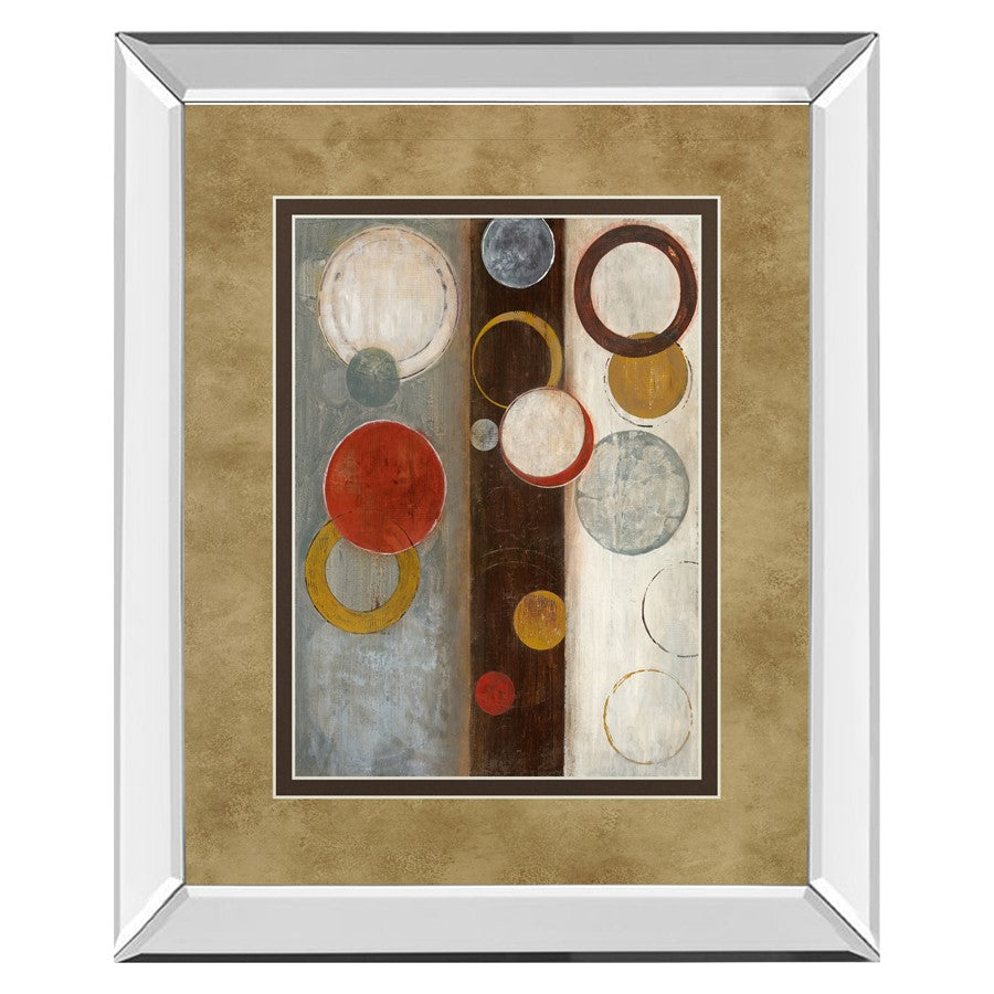 Classy Living Crescent Moon I Wall Art 34x40in | Contemporary Abstract Mirrored Frame | Living Room & Office Decor | 34 x 40 x 3 in | Model DM5276MF