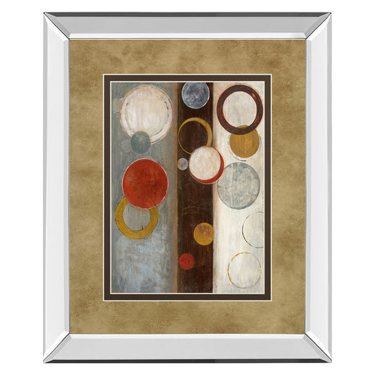 Classy Living Crescent Moon I Wall Art 34x40in | Contemporary Abstract Mirrored Frame | Living Room & Office Decor | 34 x 40 x 3 in | Model DM5276MF