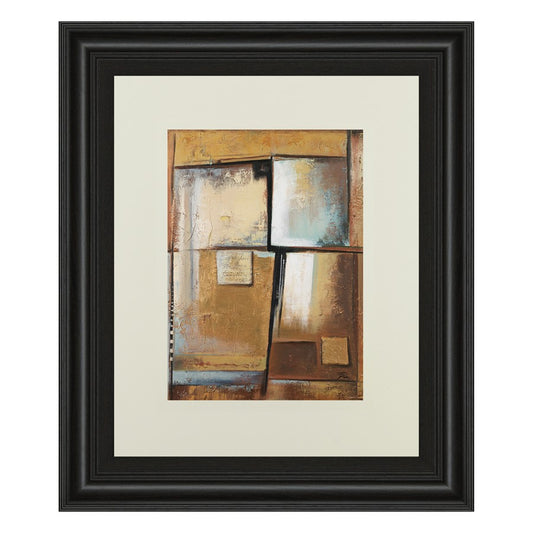 Classy Living Textured Harmony Wall Art 34x40in | Contemporary Mixed Media on Paper in Dark Chocolate MDF Frame | Living Room & Office | Model DM5281