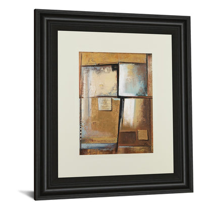 Classy Living Textured Harmony Wall Art 34x40in | Contemporary Mixed Media on Paper in Dark Chocolate MDF Frame | Living Room & Office | Model DM5281