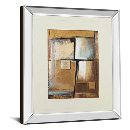 Classy Living Textured Harmony Wall Art 34x40in | Contemporary Mirrored Frame | Living Room, Bedroom & Office Decor | 40 in H, 34 in W | Model DM5281MF