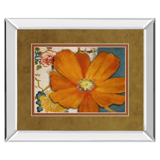 Classy Living Floral Radiance 40x34in Wall Art | Traditional Mixed Media with Mirrored Frame | Living Room & Bedroom Decor | 40 x 34 x 3 | Model DM5283MF