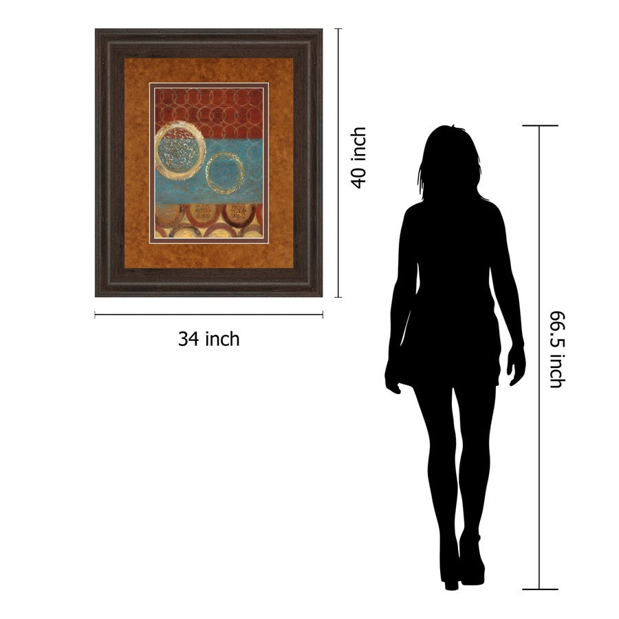 Classy Living Tanzania Harmony 34x40in Wall Art | Abstract Contemporary Cinnamon Mocha MDF Frame | Living Room & Office Decor | 34 x 40 x 1 | Model DM5295