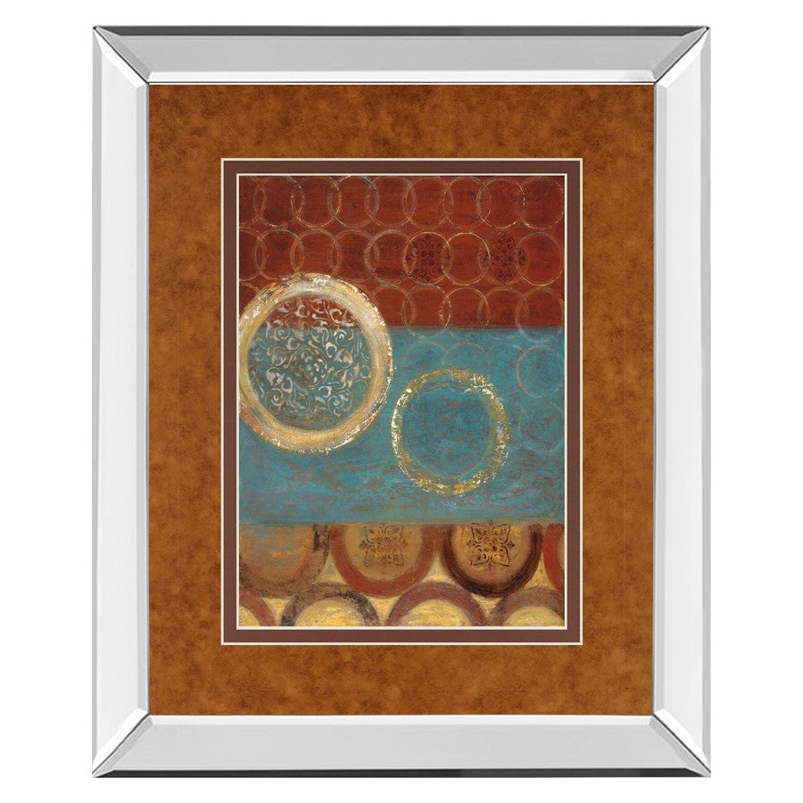 Classy Living Tanzania Harmony 34x40in Wall Art | Contemporary Mirrored Frame Mixed Media | Living Room & Office Decor | 34 x 40 x 3 in | Model DM5295MF