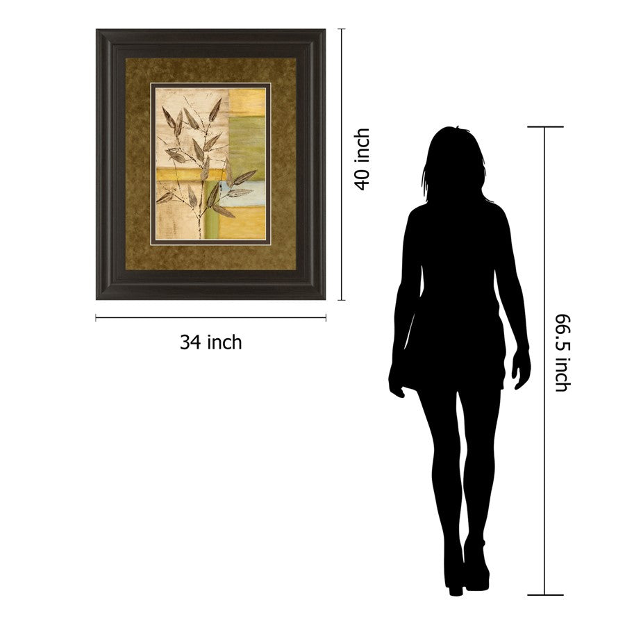 Classy Living Olive Branch Mosaic Wall Art 34x40in | Transitional Multicolor Paper on MDF | Living Room & Bedroom Botanical Decor | 34 x 40 | Model DM5303