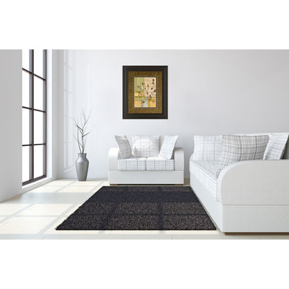Classy Living Serene Leaves Wall Art 34x40in | Transitional Multicolor Leaf Print on Paper in Dark Chocolate MDF Frame | Living Room & | Model DM5304