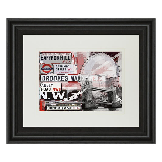 Classy Living Saffron Hill 40x34in Wall Art | Contemporary Midnight Aura Frame, Paper Print | Living Room & Office Decor | 1 x 40 x 34 in | Model DM5311