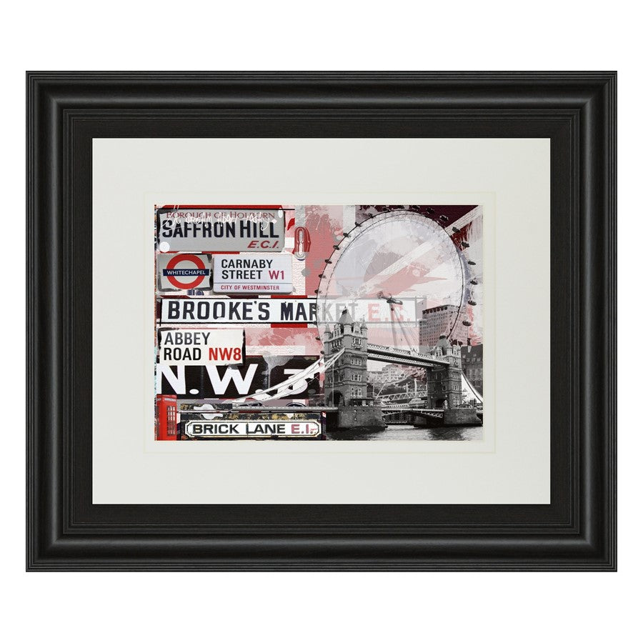 Classy Living Saffron Hill 40x34in Wall Art | Contemporary Midnight Aura Frame, Paper Print | Living Room & Office Decor | 1 x 40 x 34 in | Model DM5311