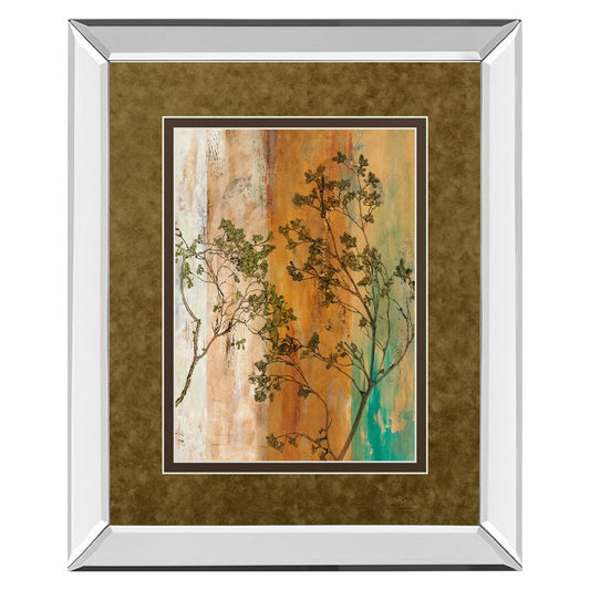 Classy Living Spring Branch II 34x40in Wall Art | Contemporary Botanical Print with Mirrored Frame | Living Room, Office & Bedroom Decor | Model DM5318MF