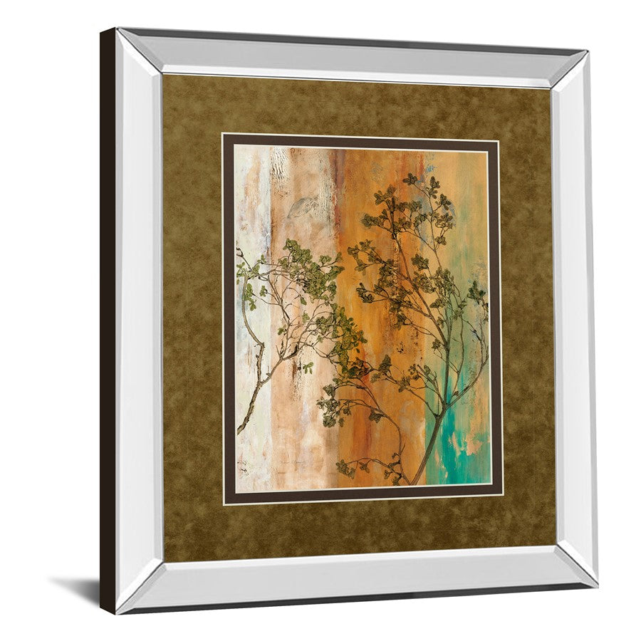 Classy Living Spring Branch II 34x40in Wall Art | Contemporary Botanical Print with Mirrored Frame | Living Room, Office & Bedroom Decor | Model DM5318MF