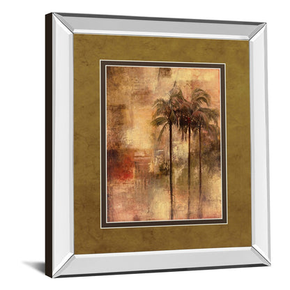 Classy Living Golden Palm Escape 34x40in Wall Art | Transitional Mirrored Frame | Living Room, Bedroom & Office Decor | 40 in H | Model DM5323MF