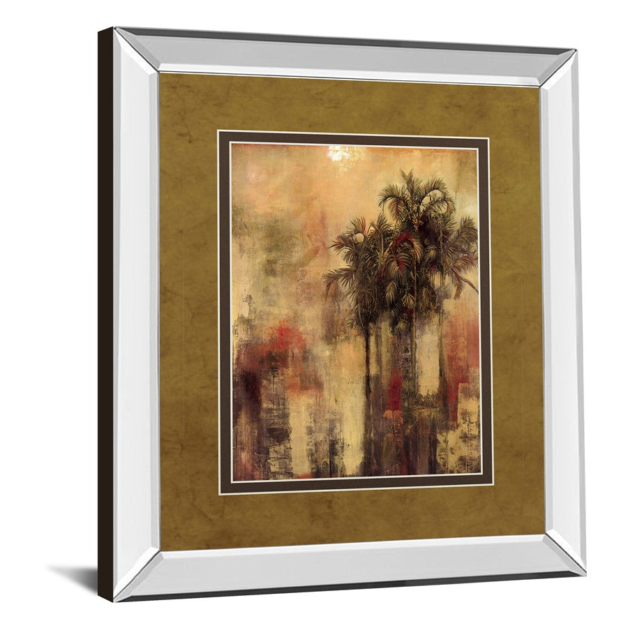 Classy Living Palm Serenity 34x40in Wall Art | Transitional Mirrored Frame | Living Room & Office Decor | 34 x 40 x 3 in | Model DM5324MF