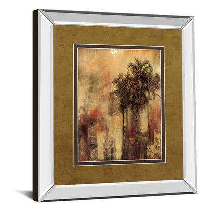 Classy Living Palm Serenity 34x40in Wall Art | Transitional Mirrored Frame | Living Room & Office Decor | 34 x 40 x 3 in | Model DM5324MF